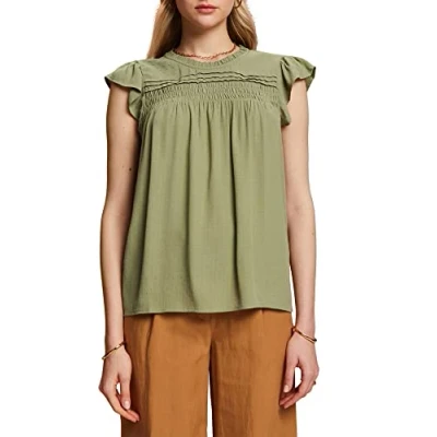 Abbildung von ESPRIT Damen 063EE1F310 Bluse, 345/LIGHT Khaki, XXS
