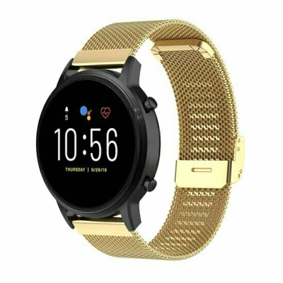 Abbildung von Garmin Venu 3s / Vivoactive 4s 2s Vivomove Forerunner 255s Milanaiseband mit Clipverschluss Gold
