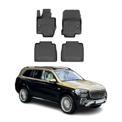 Abbildung von OMAC Gummi Fußmatten kompatibel mit Mercedes GLS X167 2020 2024 Premium TPE Automatten 4tlg