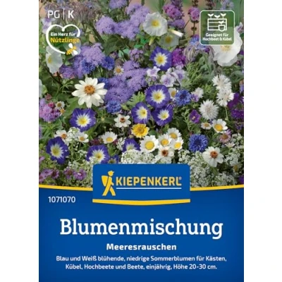 Abbildung von Kiepenkerl Blumensamen Mischung Meeresrauschen 1071070 Maritime Blumenmischung für Balkon &amp; Garten Elegante Blau Weißtöne Wildblumensamen, Blumenwiese