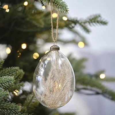Abbildung von Ginger Ray NN 158 Pampaskugel Christbaumschmuck 2 Stück Blush