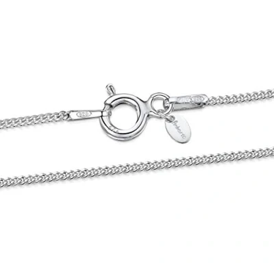 Abbildung von Amberta 925 Sterlingsilber Damen Halskette Panzerkette 1.1 mm Verschiedene Längen: 36 40 45 50 55 60 cm (50cm)