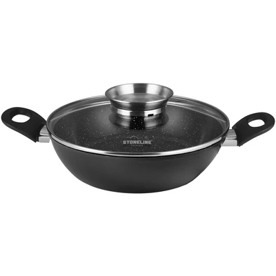 Abbildung von STONELINE Servierpfanne CERAMIC 28cm, Keramik Beschichtung, mit Aroma Glasdeckel, Aluminium (1 tlg)