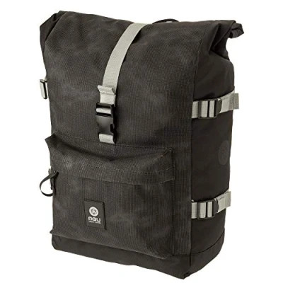 Abbildung von AGU Urban Trend H2O Roll Top Reflektion Fahrradtasche für Gepäckträger, 14L Seitentasche Fahrrad mit Schultergurt, Wasserabweisend, Reflektierend, 100% Recyceltes Polyester Schwarz