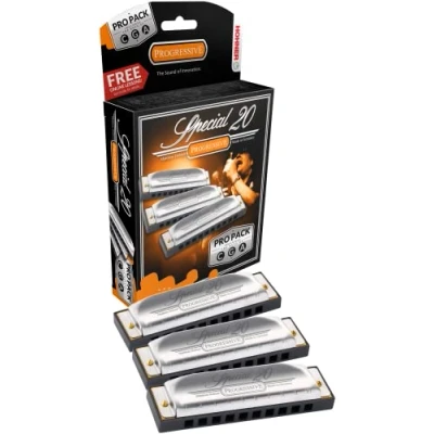 Abbildung von HOHNER Mundharmonika, Special 20 Progressive, C/G/A, Pro Pack