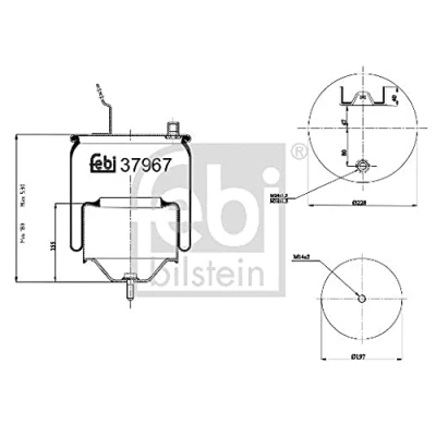 Abbildung von FEBI BILSTEIN 37967 Federbalg, Luftfederung VOLVO: FH, FMX