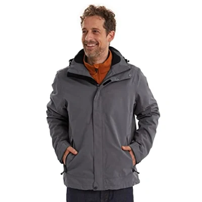 Abbildung von Killtec Herren Xenios Funktionsjacke Mit Abzippbarer Kapuze, anthrazit, L