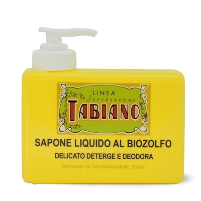Abbildung von Pilogen Carezza Tabianische Supersseife, Biosulfel, Biozulfel, reduziert überschüssiges Talg, befreit verstopfte Poren und verhindert das Auftreten von Pickeln Mitessern, 250 ml