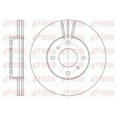 Abbildung von REMSA 6610.10 Bremsscheibe Vorderachse 280, 280 22 4 Belüftet NISSAN: Almera II Schrägheck, 200SX, Primera Limousine