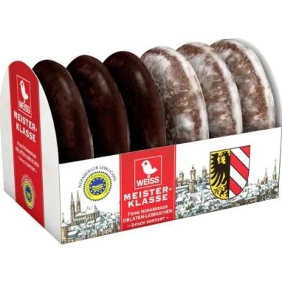 Abbildung von Weiss Meisterklasse feine weiche Oblaten Lebkuchen 2fach 5 x 200 gr.