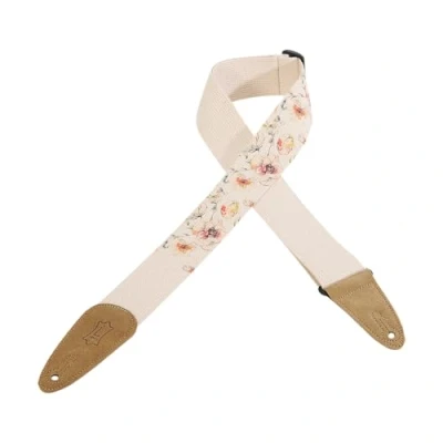 Abbildung von Levy&#039;s Leathers 2&quot; Cotton Guitar Strap with Decorative Print and Suede Ends. Tri glide adjustable to 65&quot; (MC8U 005)