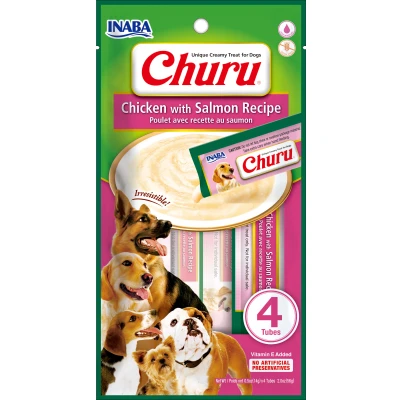 Abbildung von Inaba Churu puree Hundesnacks Huhn mit Lachs