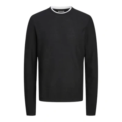 Abbildung von JACK &amp; JONES Herren Jjtwinn Knit Crew Neck Strickpullover, Schwarz, S