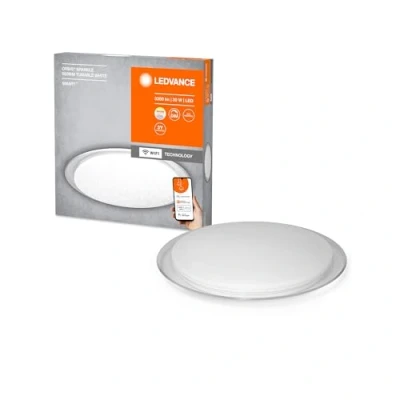 Abbildung von LEDVANCE ORBIS SPARKLE SMART+ WiFi Leuchte Ø 56cm, dimmbare LED Deckenleuchte für den Innenbereich, atemberaubender Glitzereffekt, 30W, einstellbare Farbtemperatur von 2700 6500K, 3300 Lumen, weiß