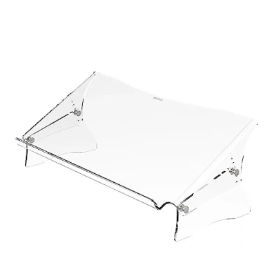 Abbildung von Dataflex Addit ErgoDoc® Dokumentenhalter verstellbar 410 Acrylglas, verstellbarer auch geeignet für Ordner, Bücher, bis zu A3, Platz Tastatur, Kapazität 6kg