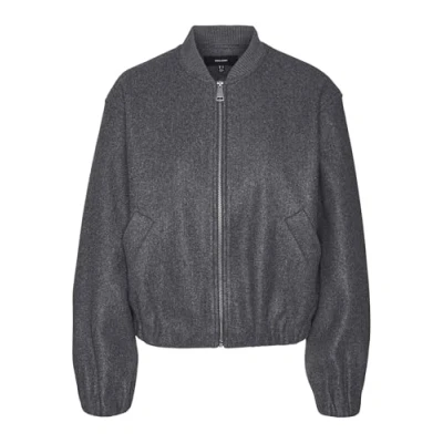 Abbildung von Vero Moda Vmpopbella Short Jacket Bomberjacke, Damen, Größe: Large, Dark grey