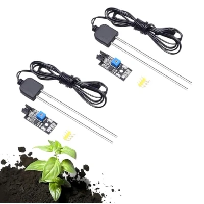 Abbildung von iHaospace Soil Moisture Sensor and Detector Module Humidity Test with Corrosion Resistance Probe for Arduino Bodenfeuchtesensor feuchtigkeitssensor