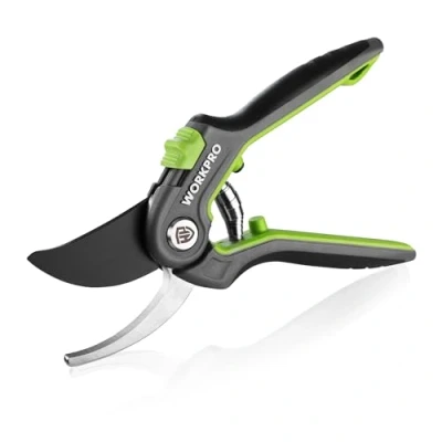 Abbildung von WORKPRO Bypass Gartenschere 210mm, professionelle Astschere mit SK5 Klinge für frische Zweige, ideales Gartenwerkzeug Pfropfen, Beschneiden, Ernten, Pflanzenschere Baumschere Gartenarbeit
