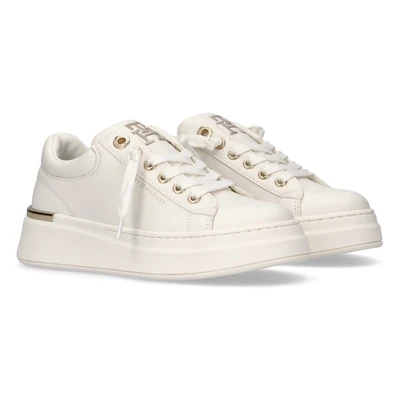 Abbildung von Tommy Hilfiger Plateausneaker, Sneaker, Plateauschuh, Schnürschuh mit Metallic Einsätzen