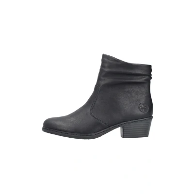 Abbildung von Rieker Damen Ankle Boots 75556, Frauen Stiefeletten,reißverschluss,Bootee,Booties,halbstiefel,Kurzstiefel,schwarz (00),38 EU / 5 UK