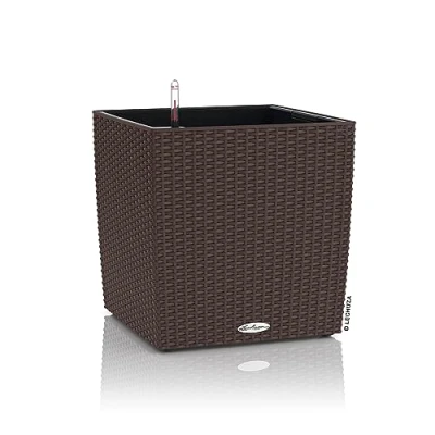 Abbildung von Lechuza® Pflanzkübel Lechuza Blumentopf groß Cube Cottage 40 mokka braun (1 St)