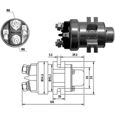 Abbildung von Magnetschalter, Starter MAGNETI MARELLI 940113050018