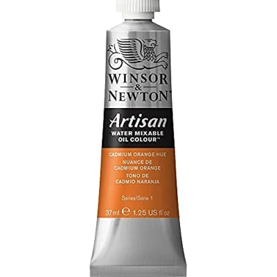 Abbildung von Winsor &amp; Newton 1514090 Artisan wassermischbare Ölfarbe, hohe Pigmentkonzentration, gute Deckkraft Lichtechtheit 37ml Tube, Kadmium Orange Farbton