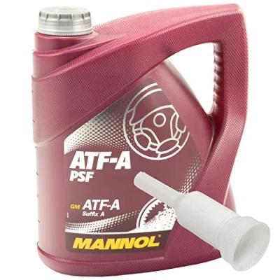 Abbildung von Hydraulikflüssigkeit Servoöl Getriebeöl MANNOL ATF A PSF 4 Liter mit Ausgießer