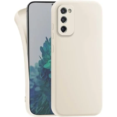 Abbildung von MyGadget Hülle für Samsung Galaxy S20 FE robuste Silikon Schutzhülle TPU Case Slim Silikonhülle Back Cover Kratzfest Handyhülle Matt Beige