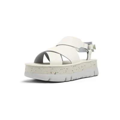 Abbildung von Camper Oruga UP Plateausandalette, Damen, Größe: 41, Weiß natural Schuhe