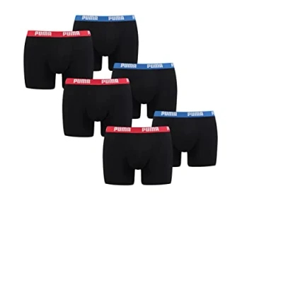 Abbildung von PUMA Herren Boxer Boxershorts Shorts Unterhosen Comfort Stretch 10er Pack, Wäschegröße:XL, Artikel: 001 red/Blue