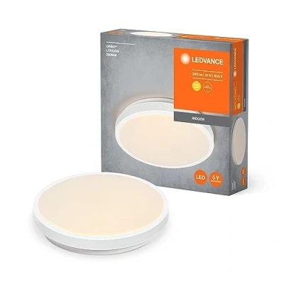 Abbildung von LEDVANCE ORBIS LONDON LED Deckenleuchte 280mm, weiß, 16W, 2000lm, warmweiße Lichtfarbe, sehr homogene Lichtverteilung, lange Lebensdauer, fest verbautes Modul, rund, IP20 Schutzklasse, 3000K