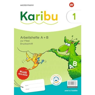 Abbildung von Karibu Ausgabe 2024: Paket Arbeitshefte 1 (Teil A und B) Druckschrift zur Fibel Ausleihe mit interaktiven Übungen: Alle Bundesländer außer Bayern 2024