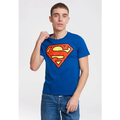 Abbildung von Logoshirt Superman Tshirt print, Herren, Größe: Large, Blau