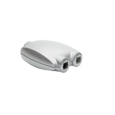 Abbildung von BIGtec Audio Toslink Adapter Optischer Splitter Weiche Kupplung auf 2 x 2fach Verteiler Silber