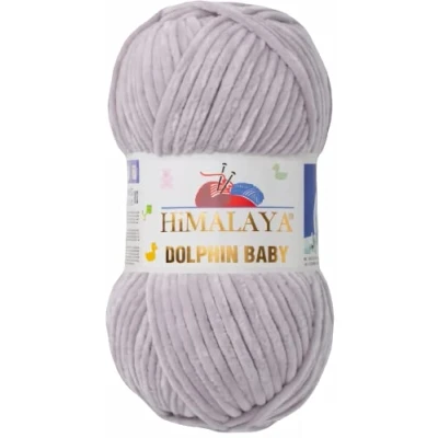 Abbildung von Himalaya Strickfein Dolphin Baby Bulky Chenille Garn 80357 mausgrau Häkelwolle, 120 m (Einzel Pack, 1 St., Wolle), Superbauschiges