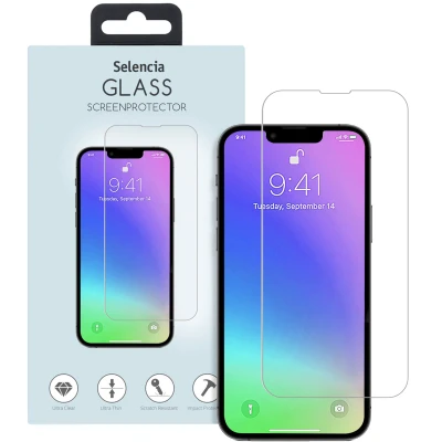 Abbildung von Apple iPhone 13 Mini Panzerglas Selencia Displayschutz Gehärtetes Glas aus gehärtetem