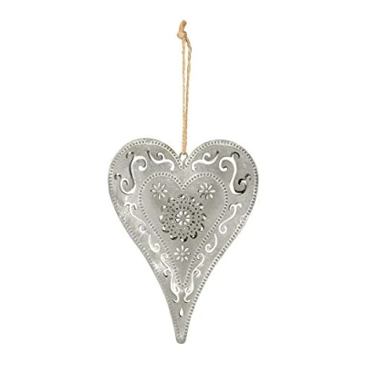 Abbildung von levandeo Schild Herz 12x15cm Gartendeko Ornamente Türschild Grau Betonoptik Wandbild Deko Gartenschild Geschenkidee