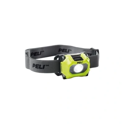 Abbildung von Peli 2755Z0: ATEX Zone 0 Ex Schutz LED Stirnlampe, Premium Hohe Qualität für Industrie, Handwerker, Feuerwehr, IP54 staub und spritzwassergeschützt, 115 Lumen, Farbe: Gelb