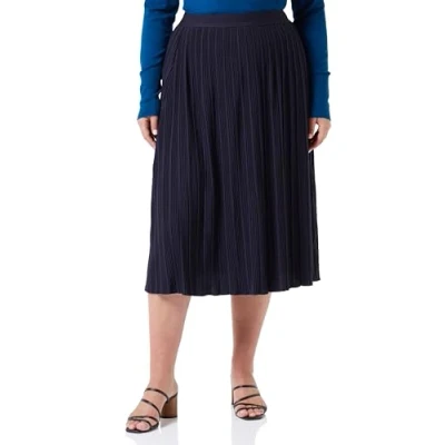 Abbildung von comma casual identity MIT Plisseefalten Alinienrock, Damen, Größe: 42, Navy