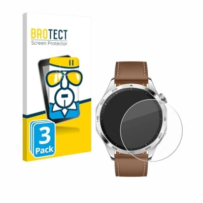 Abbildung von BROTECT (3 Stück Panzer Schutz Glas für Huawei Watch GT 4 (46mm) 9H Echtglas, Displayschutz