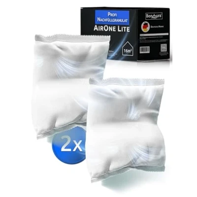 Abbildung von BonAura Luftentfeuchter Nachfüllpack Entfeuchter Granulat im Vliesbeutel, 2er , 4er oder 6er Set, 450g pro Stk., Geruchsneutral