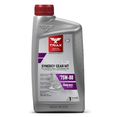 Abbildung von TRIAX Gear Max MT 75W 80 GL 4, Vollsynthetisches Schaltgetriebe und Getriebe, Kompatibel mit Chrysler MS 9224, Honda MTF (1 Quart)