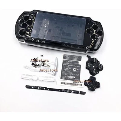 Abbildung von Ersatzgehäuse für Sony PSP 2000 Konsole, vollständiges Gehäuse, mit Tasten Set, Schwarz