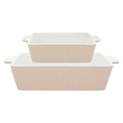 Abbildung von Greengate Alice Auflaufform creamy fudge small Set2