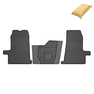 Abbildung von FROGUM EL Toro Gummimatten Ganzjähriges Set von Autofussmatte Auto Fußmatten für Ford Transit V 2000 2013 Beständiges Gummi Material 1,5cm Schutzkante