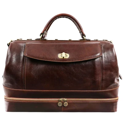 Abbildung von Time Resistance Leder Arzttasche Geldbörse Medizinische Aktentasche Vintage Handtasche