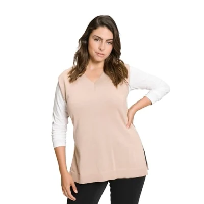 Abbildung von Ulla Popken Top, Damen, Größe: 46/48, Beige