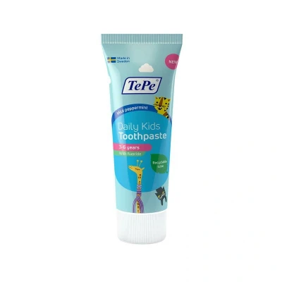 Abbildung von TePe Kinder Zahnpasta 75ml mit Fluorid ab 3 Jahren schaumarm
