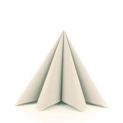 Abbildung von Sovie HORECA Serviette in Perlgrau aus Linclass Airlaid, stoffähnliche Einwegservietten ideal für Hochzeit &amp; Partys, 40 x cm, 50 stück